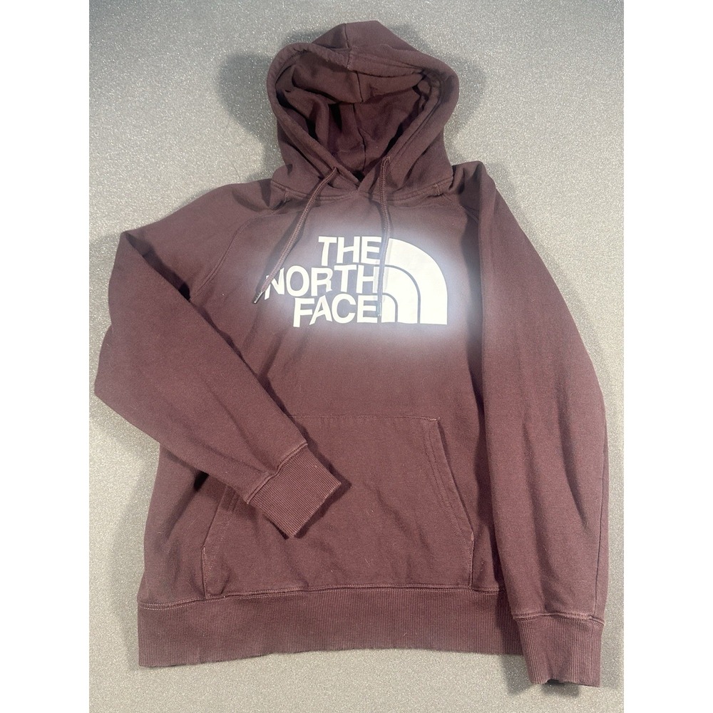 Women's North Face Burgundy/White Hoodie Medium